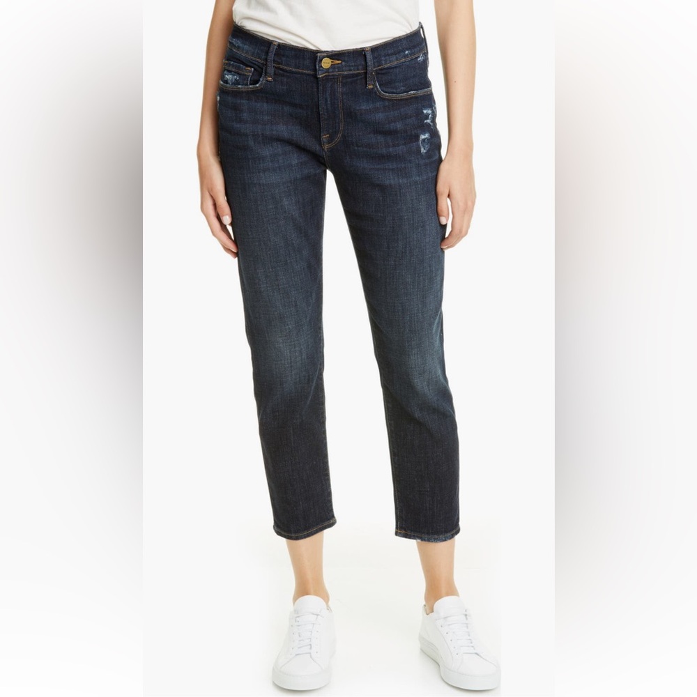 Frame Denim Dark Blue Boyfriend Jeans
